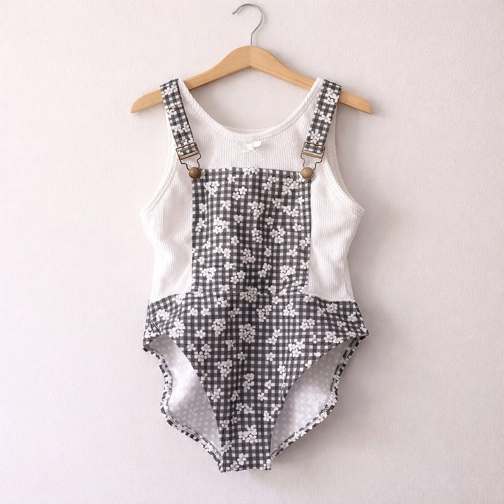 Vintage 90s Gitano Girls Daisy Print Bodysuit Size 16 Retro Floral